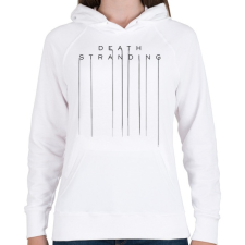 PRINTFASHION Death Stranding - Női kapucnis pulóver - Fehér női pulóver, kardigán