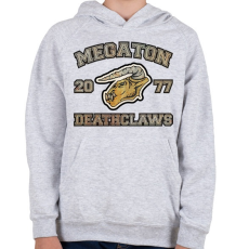 PRINTFASHION Deathclaws - Gyerek kapucnis pulóver - Sport szürke