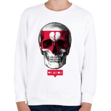 PRINTFASHION Deathgram - Gyerek pulóver - Fehér