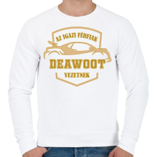 PRINTFASHION Deawoos sofőr - Férfi pulóver - Fehér férfi pulóver, kardigán