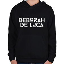 PRINTFASHION Deborah de Luca - Gyerek kapucnis pulóver - Fekete gyerek pulóver, kardigán