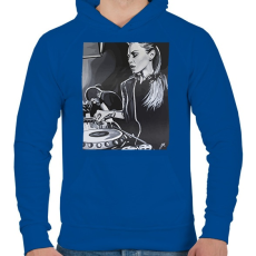 PRINTFASHION Deborah - Férfi kapucnis pulóver - Királykék