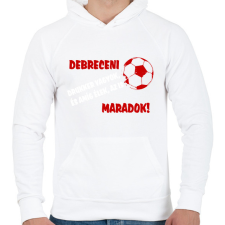 PRINTFASHION Debreceni drukker - Férfi kapucnis pulóver - Fehér férfi pulóver, kardigán