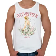 PRINTFASHION Decemberben férjhez megyek - Férfi atléta - Fehér atléta, trikó
