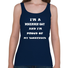 PRINTFASHION decemberi vagyok és büszke vagyok a sikereimre - Női atléta - Sötétkék