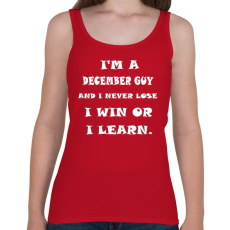 PRINTFASHION decemberi vagyok és nem veszítek hanem tanulok - Női atléta - Cseresznyepiros