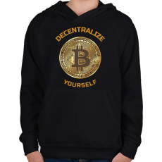 PRINTFASHION DECENTRALIZE - Gyerek kapucnis pulóver - Fekete