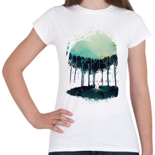 PRINTFASHION Deep in the forest - Női póló - Fehér női póló