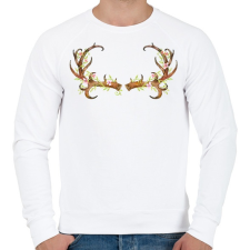 PRINTFASHION Deer Antler - Férfi pulóver - Fehér férfi pulóver, kardigán