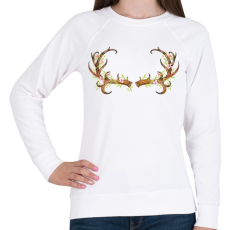 PRINTFASHION Deer Antler - Női pulóver - Fehér