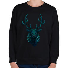 PRINTFASHION Deer - Gyerek pulóver - Fekete