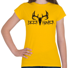 PRINTFASHION Deer Hunter Black - Női póló - Sárga női póló