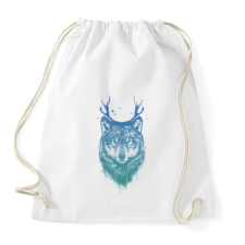 PRINTFASHION Deer wolf - Sportzsák, Tornazsák - Fehér tornazsák
