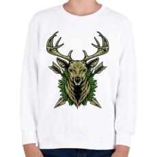 PRINTFASHION DeerHunter - Gyerek pulóver - Fehér