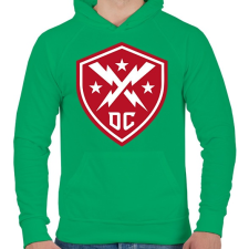 PRINTFASHION Def club - Férfi kapucnis pulóver - Zöld férfi pulóver, kardigán