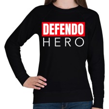 PRINTFASHION DEFENDO HERO - Női pulóver - Fekete női pulóver, kardigán