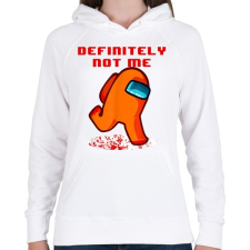 PRINTFASHION Definitely not me - Among Us - Női kapucnis pulóver - Fehér női pulóver, kardigán