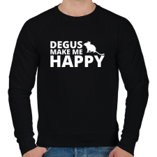 PRINTFASHION Degus make me happy - Férfi pulóver - Fekete férfi pulóver, kardigán