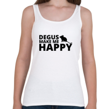 PRINTFASHION Degus make me happy - Női atléta - Fehér női trikó