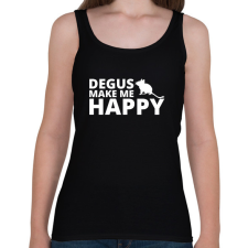 PRINTFASHION Degus make me happy - Női atléta - Fekete női trikó
