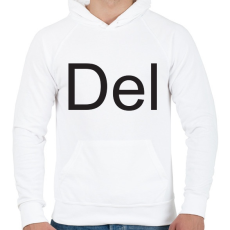PRINTFASHION Del - Férfi kapucnis pulóver - Fehér