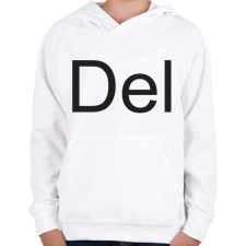 PRINTFASHION Del - Gyerek kapucnis pulóver - Fehér gyerek pulóver, kardigán