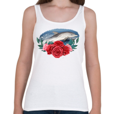 PRINTFASHION Delfin virággal - Női atléta - Fehér