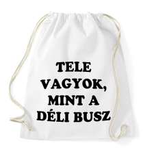PRINTFASHION Déli busz - Sportzsák, Tornazsák - Fehér tornazsák