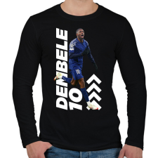 PRINTFASHION Dembele - Férfi hosszú ujjú póló - Fekete férfi póló