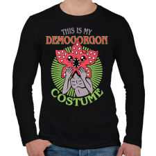 PRINTFASHION Demogorgon costume - Férfi hosszú ujjú póló - Fekete férfi póló