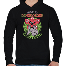 PRINTFASHION Demogorgon costume - Férfi kapucnis pulóver - Fekete