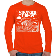 PRINTFASHION Demogorgon ST - Férfi hosszú ujjú póló - Narancs férfi póló