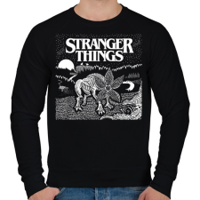 PRINTFASHION Demogorgon ST - Férfi pulóver - Fekete férfi pulóver, kardigán