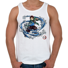 PRINTFASHION demon_1 - Férfi atléta - Fehér atléta, trikó