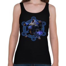 PRINTFASHION Démon Farkas - Női atléta - Fekete