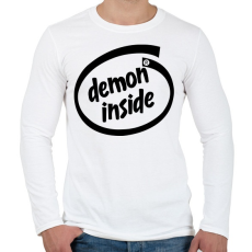 PRINTFASHION Demon Inside - Férfi hosszú ujjú póló - Fehér