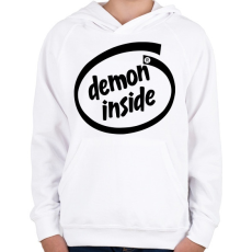 PRINTFASHION Demon Inside - Gyerek kapucnis pulóver - Fehér