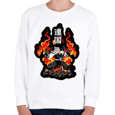 PRINTFASHION Demon Slayer Kyōjurō Rengoku - Gyerek pulóver - Fehér