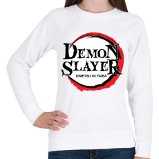 PRINTFASHION Demon Slayer minta - Női pulóver - Fehér