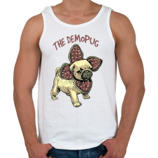 PRINTFASHION Demopug - Férfi atléta - Fehér atléta, trikó