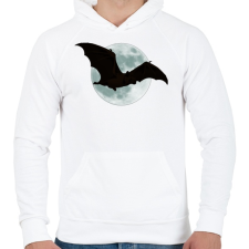PRINTFASHION Denevér - Férfi kapucnis pulóver - Fehér férfi pulóver, kardigán