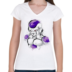 PRINTFASHION Dermesztő - Női V-nyakú póló - Fehér