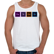 PRINTFASHION Designer / Grafikus - Férfi atléta - Fehér atléta, trikó
