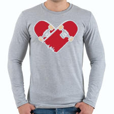 PRINTFASHION Deszka szerelem - Férfi hosszú ujjú póló - Sport szürke férfi póló