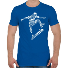 PRINTFASHION Deszkás - Férfi póló - Királykék férfi póló