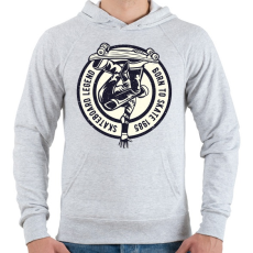 PRINTFASHION Deszkás legenda - Férfi kapucnis pulóver - Sport szürke