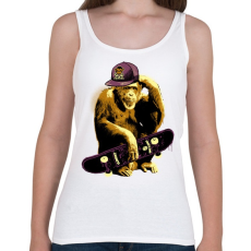 PRINTFASHION Deszkás majom - Női atléta - Fehér