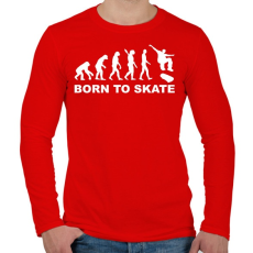 PRINTFASHION Deszkázni születtem  - Férfi hosszú ujjú póló - Piros