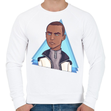 PRINTFASHION Detroit - Férfi pulóver - Fehér