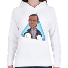 PRINTFASHION Detroit - Női kapucnis pulóver - Fehér